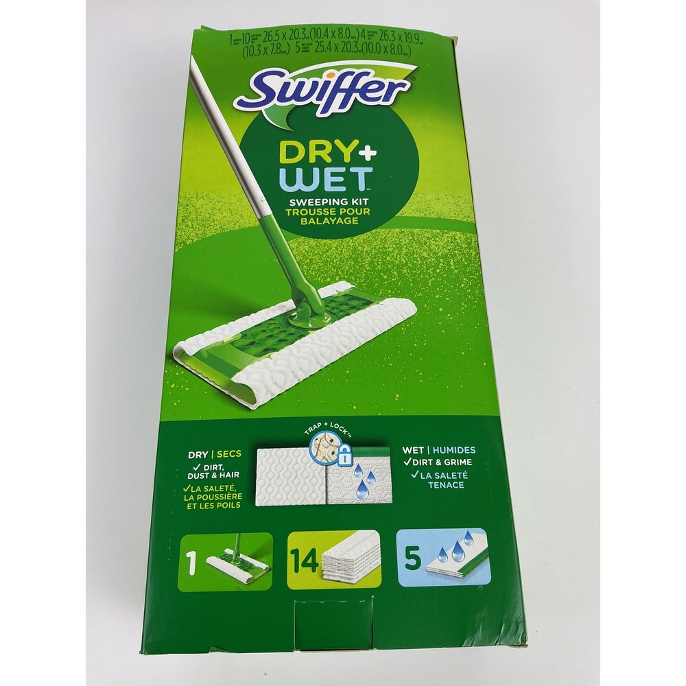 2 Kits Swiffer Dry + Wet Sweeping Kit - Floor Cleaning - New In Box